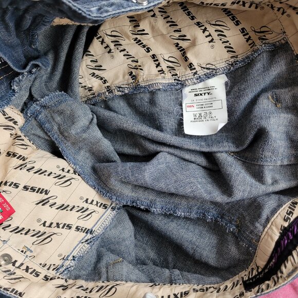 Y2K Made in Italy Pleated Miss Sixty Low Rise Jeans-Size 28* READ CAPTION - Picture 7 of 12